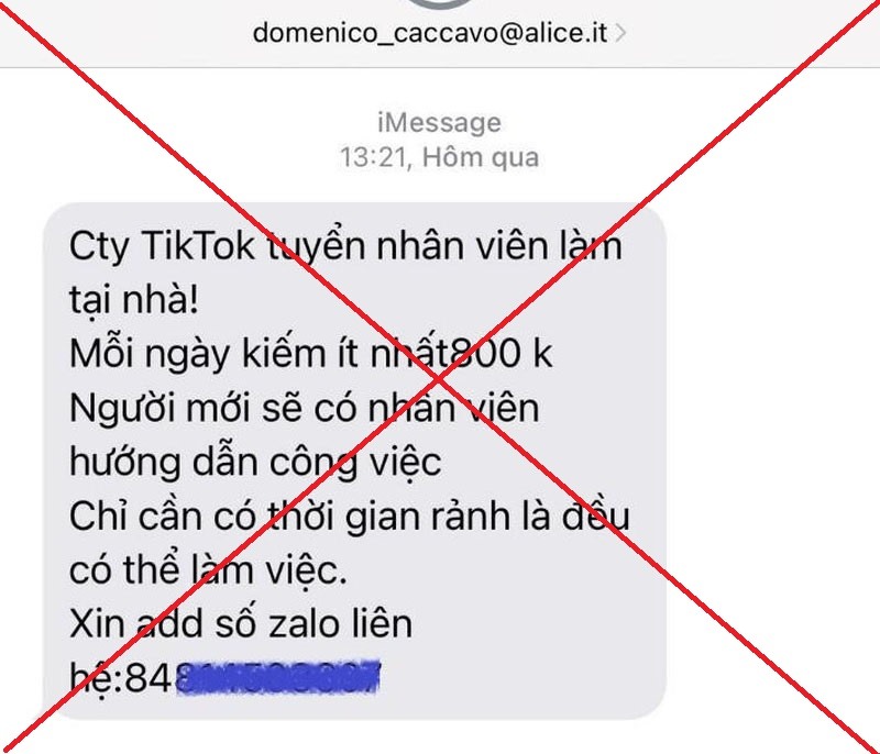 Chiêu trò mạo danh công ty TikTok lừa đảo người dân
